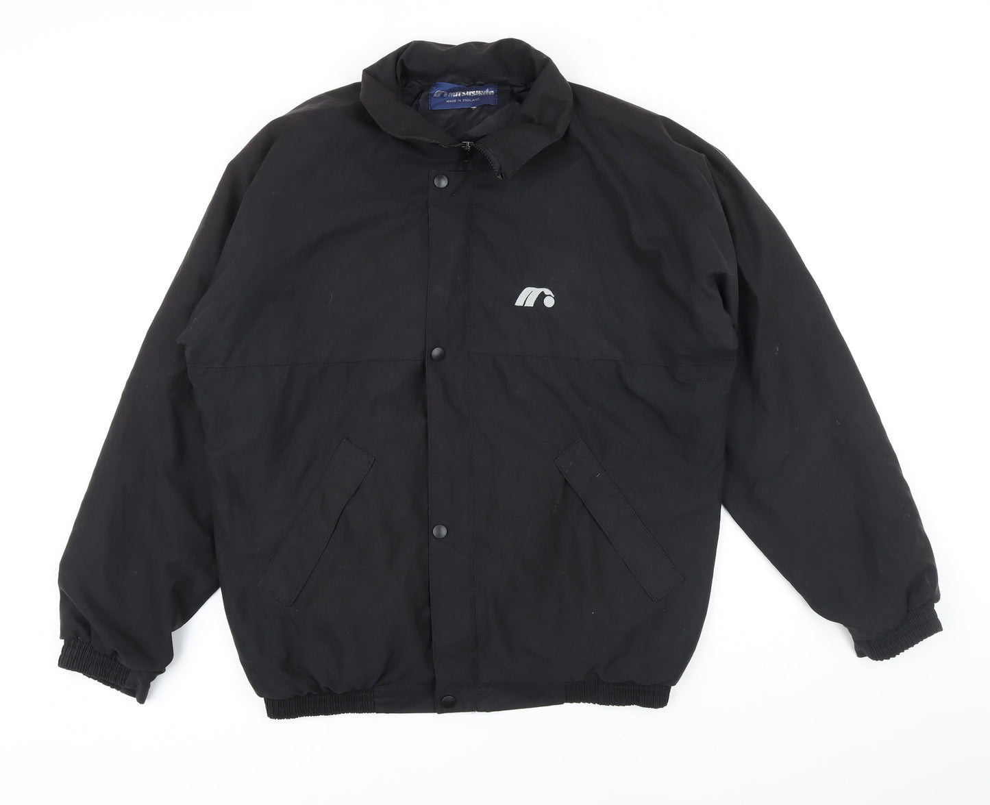 Mitsushiba Mens Black Bomber Jacket Jacket Size L Zip