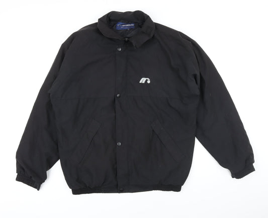 Mitsushiba Mens Black Bomber Jacket Jacket Size L Zip