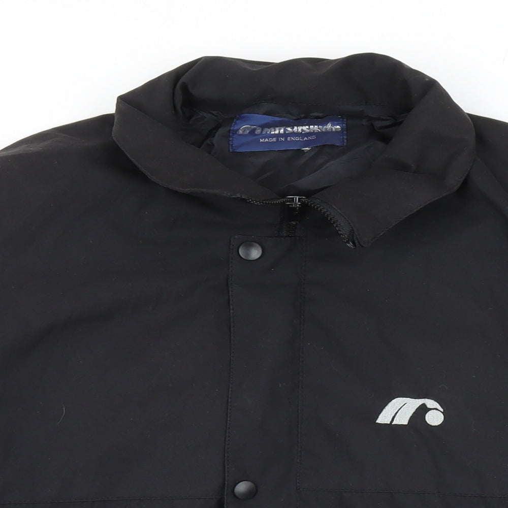 Mitsushiba Mens Black Bomber Jacket Jacket Size L Zip