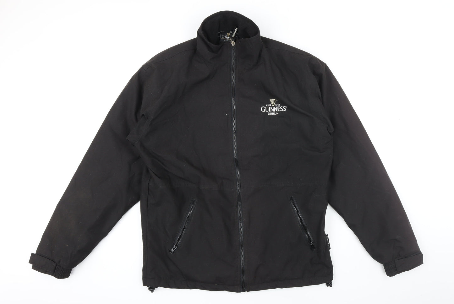 Gunniess Mens Black Jacket Size L Zip - Gunniess