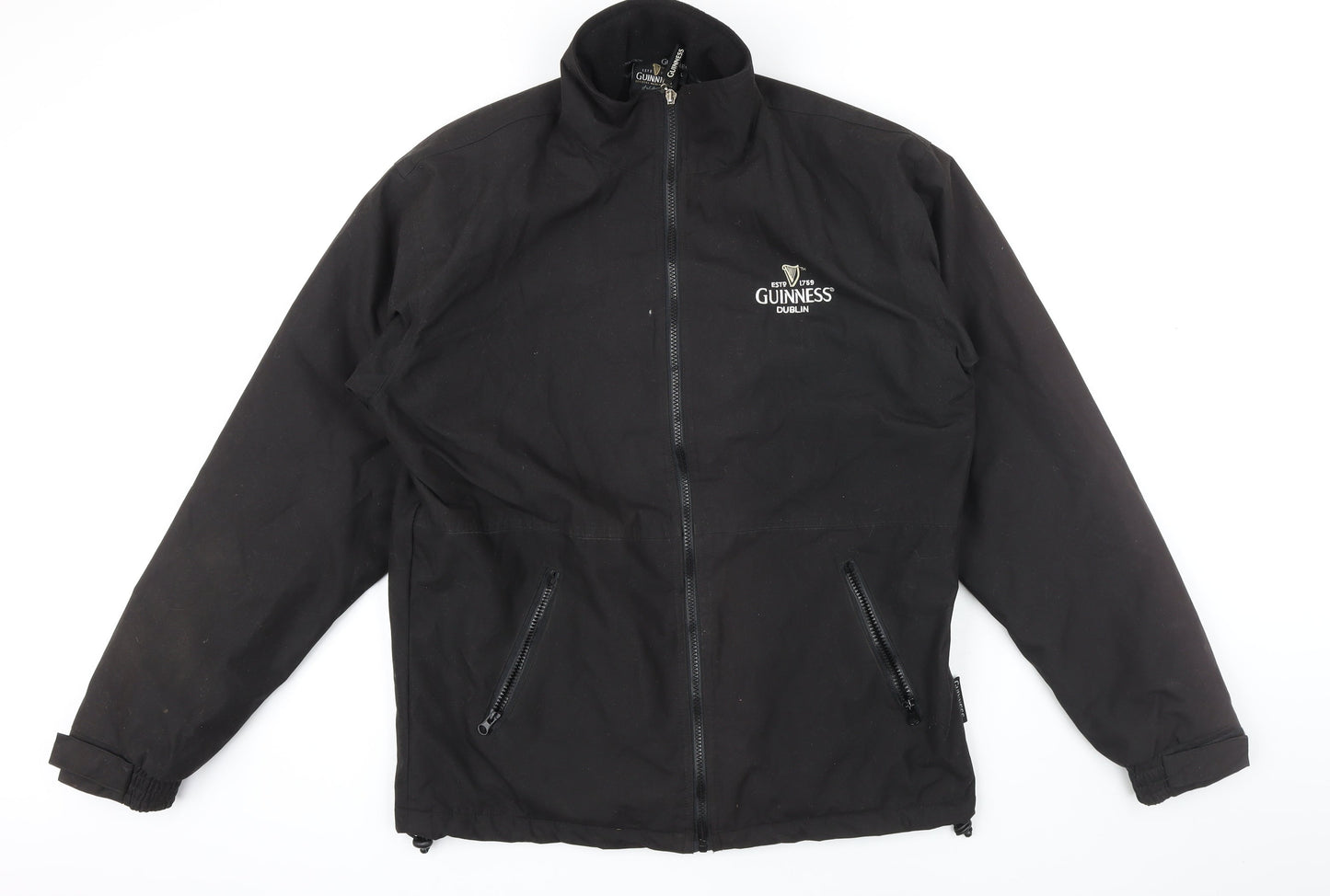 Gunniess Mens Black Jacket Size L Zip - Gunniess