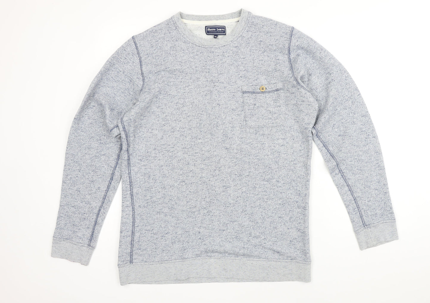 Shore Leave Womens Blue Cotton Pullover Sweatshirt Size M