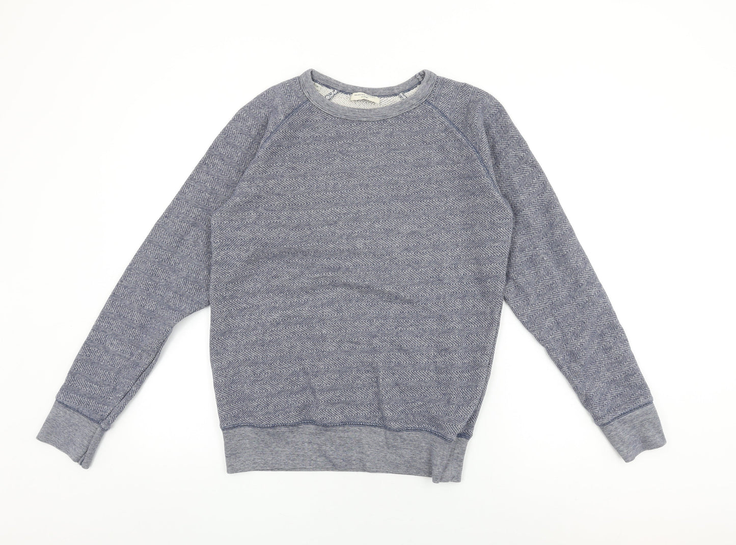 Selected Homme Mens Blue Cotton Pullover Sweatshirt Size M