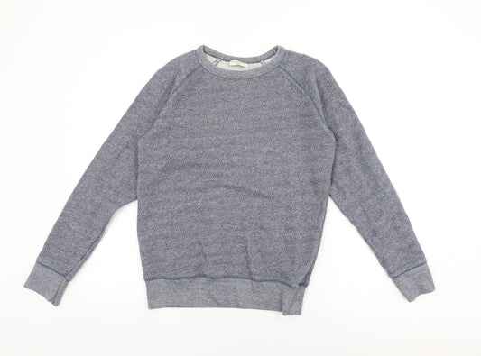 Selected Homme Mens Blue Cotton Pullover Sweatshirt Size M