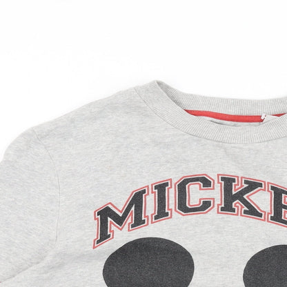 Preloved Disney Womens Grey Cotton Pullover Sweatshirt Size S Pullover - Detail
