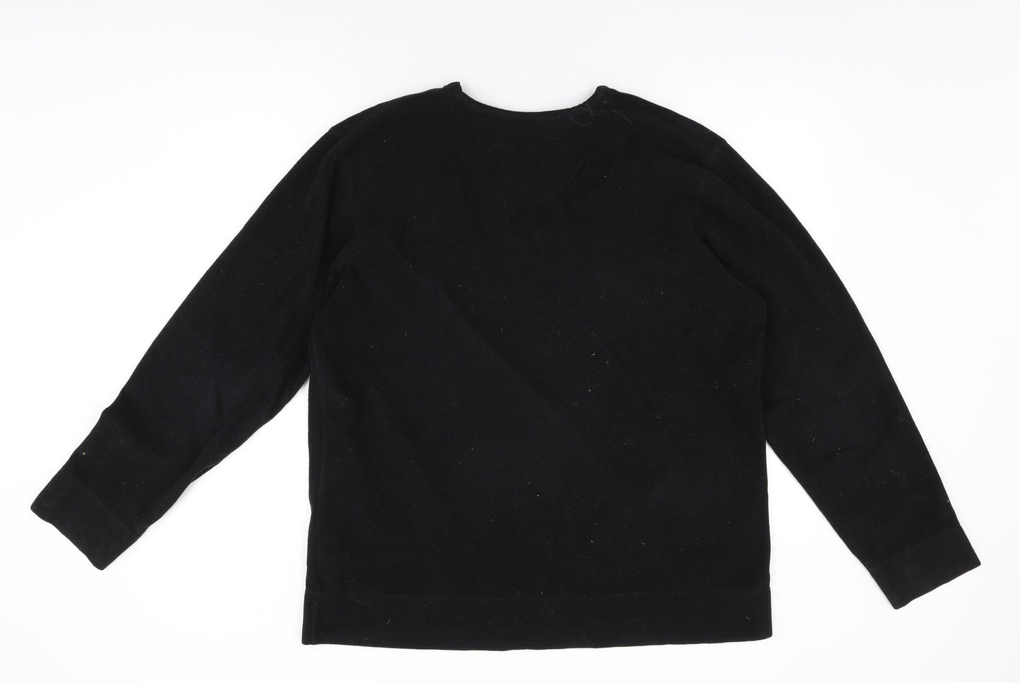 Atlantic Terrain Mens Black Polyester T-Shirt Size L V-Neck