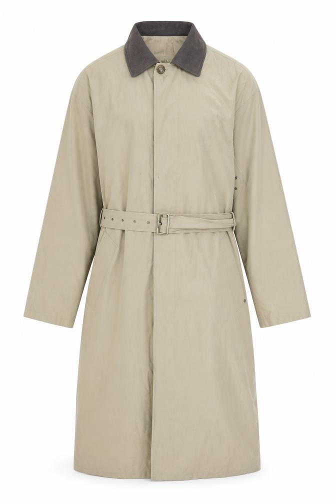 Rainman Mens Beige Overcoat Coat Size 40 Button