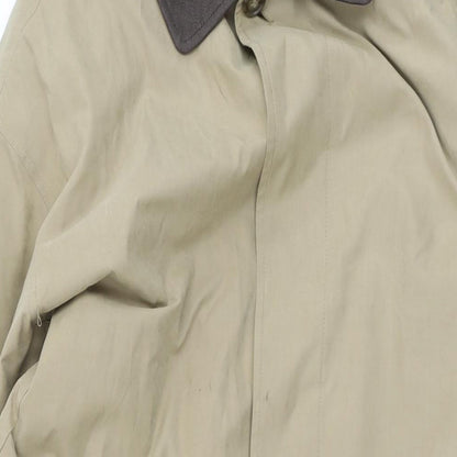 Rainman Mens Beige Overcoat Coat Size 40 Button
