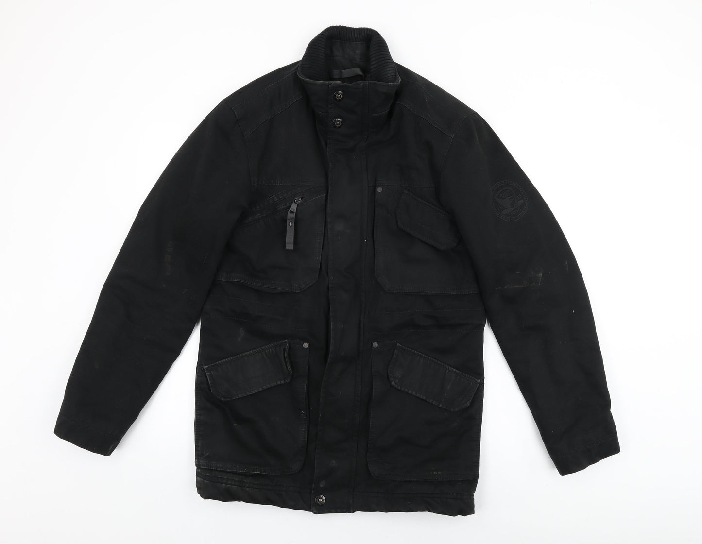 Espirit Mens Black Jacket Coat Size S Zip
