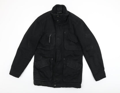 Additional front view of ESPRIT men’s black jacket coat, size S, zip