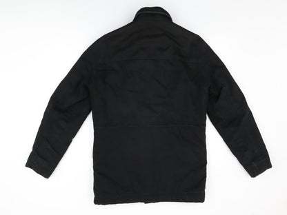 Back view of ESPRIT men’s black jacket coat, size S, zip