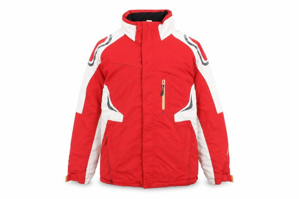 Wed'ze Mens Red Rain Coat Coat Size L Zip