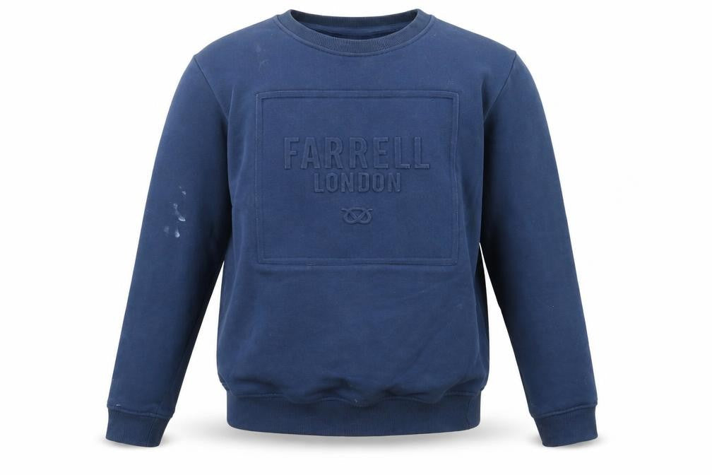 Farrell London Mens Blue Cotton Pullover Sweatshirt Size M