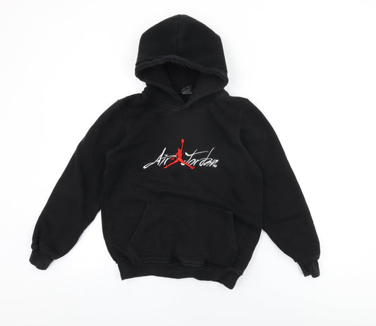 Air Jordan Boys Black Cotton Pullover Hoodie Size 11 Years Pullover