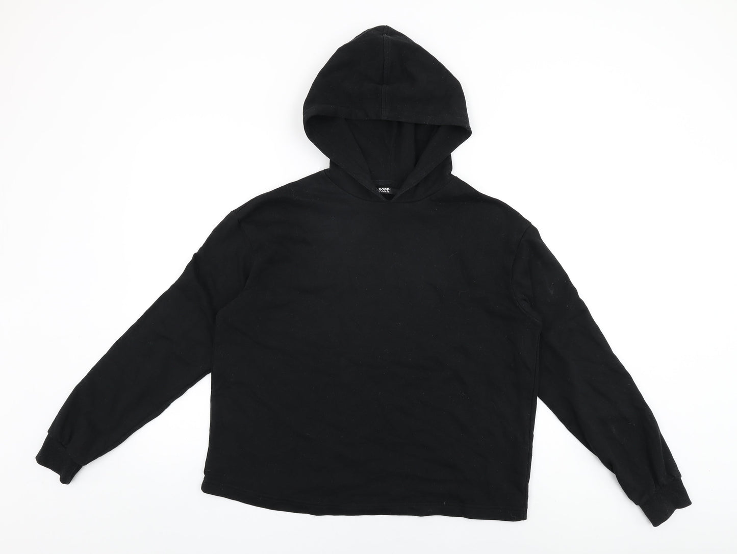 Cropp Eco Aware Womens Black Cotton Pullover Hoodie Size L Pullover