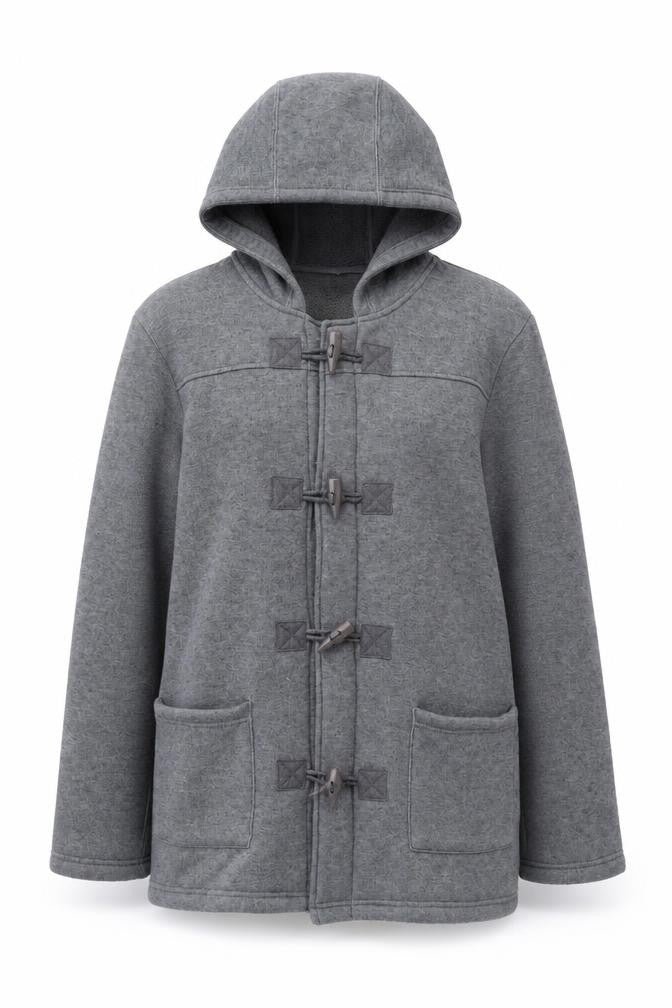 Cotton Traders Womens Grey Overcoat Coat Size L Button