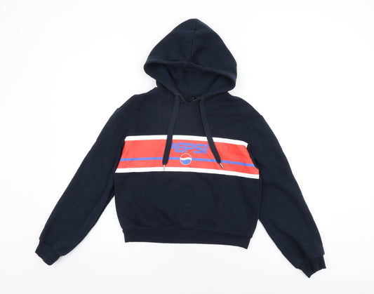 Pepsi Womens Blue Cotton Pullover Hoodie Size XS Pullover - Pepsi