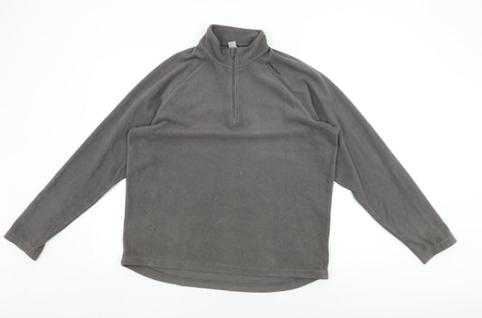 DECATHLON Womens Grey Polyester Pullover Sweatshirt Size XL Zip