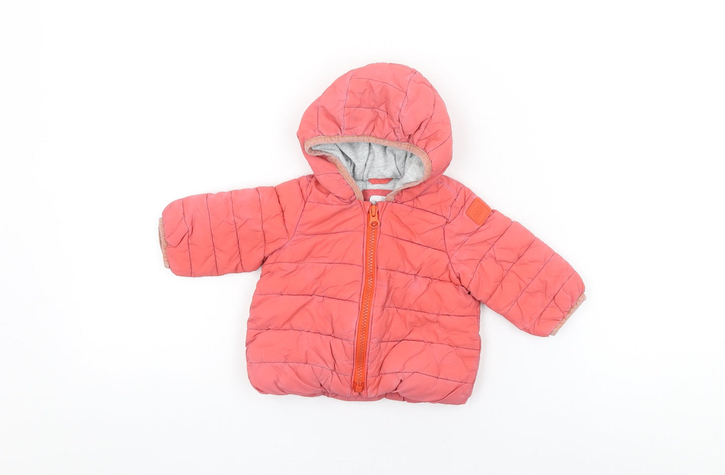 Gap Baby Pink Puffer Jacket Coat Size 0-3 Months Zip