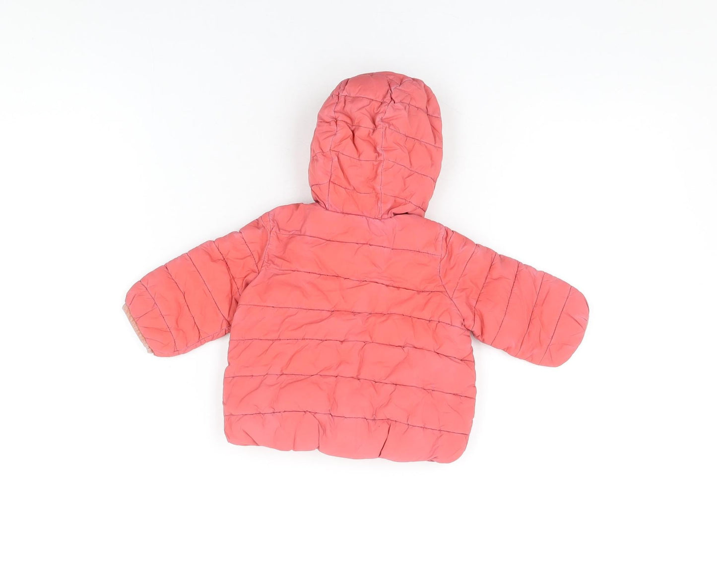 Gap Baby Pink Puffer Jacket Coat Size 0-3 Months Zip