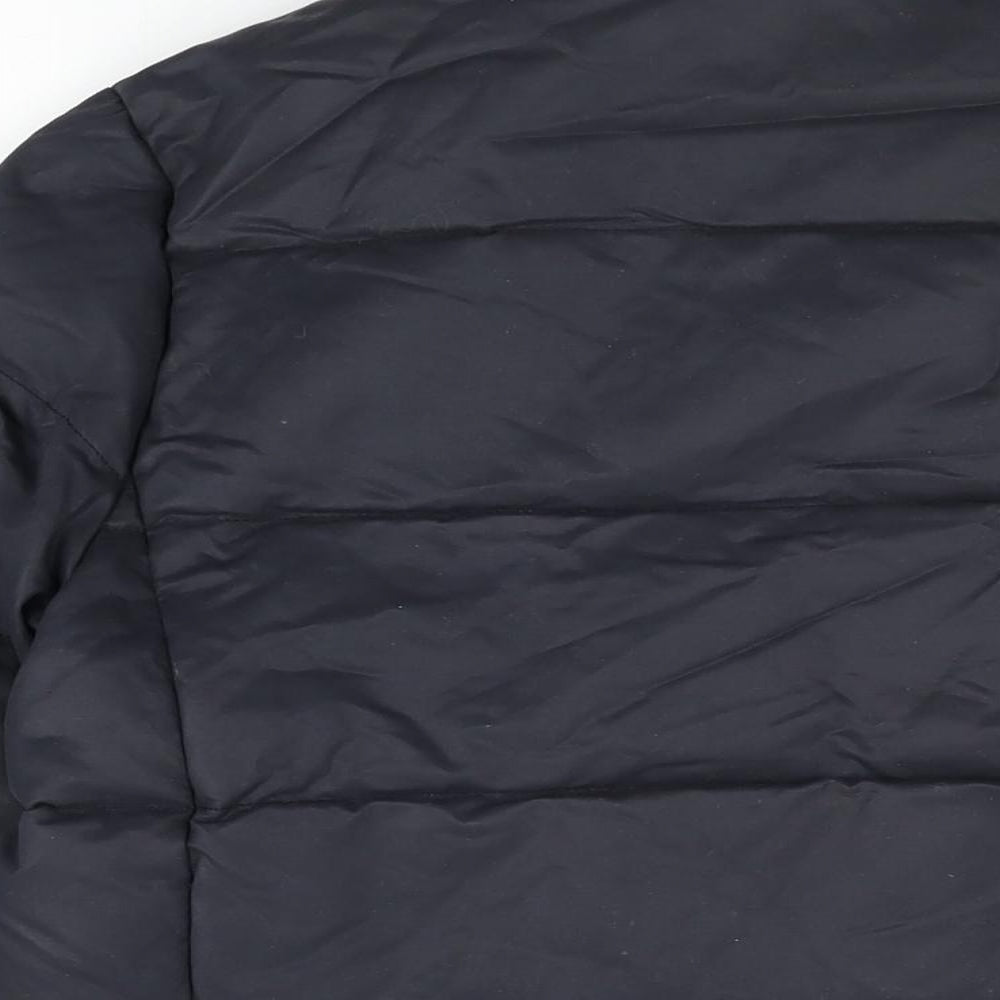 AUBIN & WILLS Womens Black Puffer Jacket Coat Size 12 Button