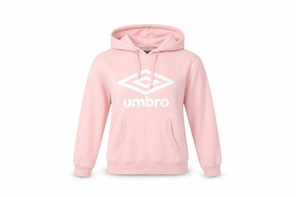 Umbro Womens Pink Cotton Pullover Hoodie Size S Pullover