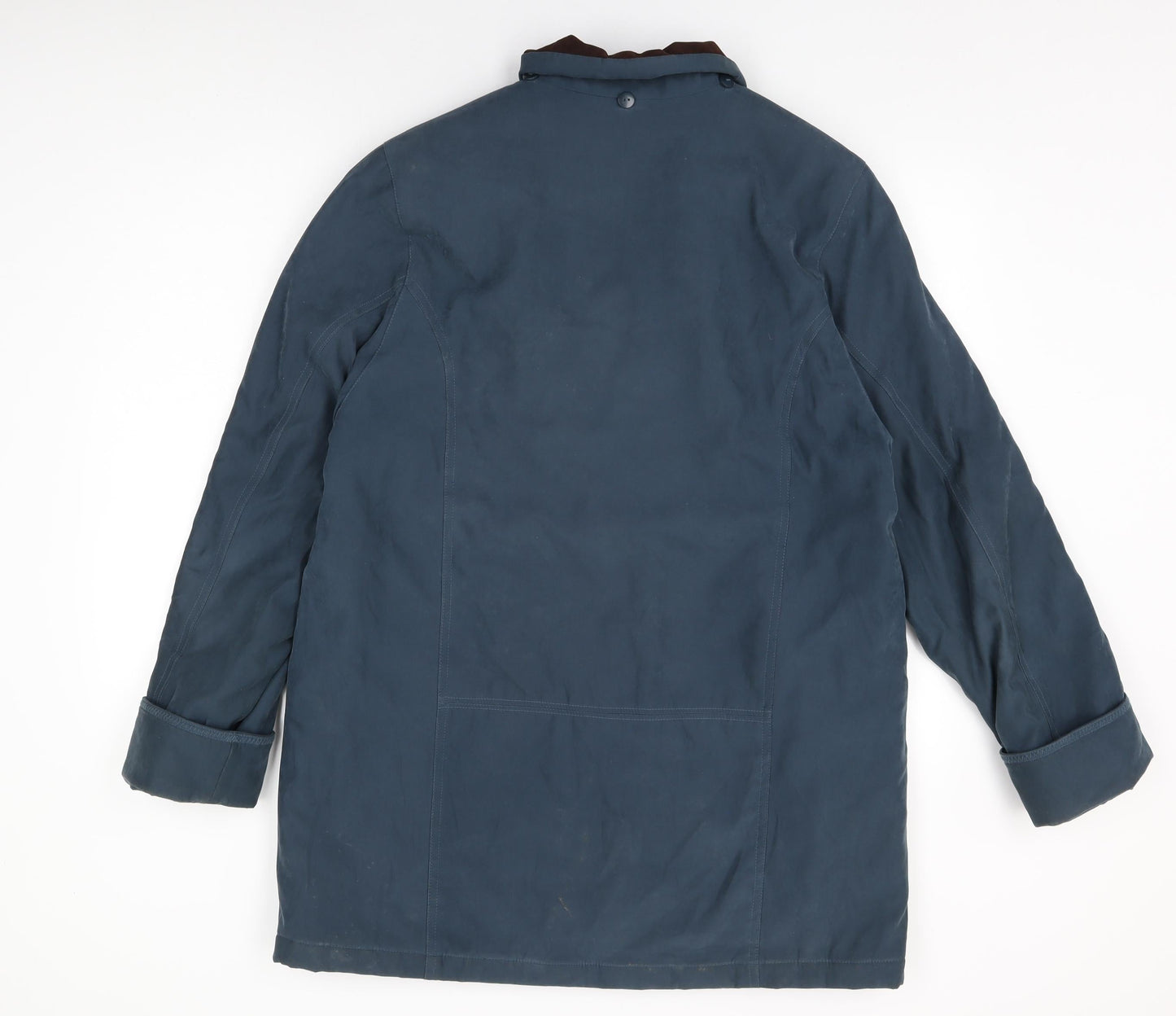 EWM Womens Blue Overcoat Coat Size 16 Zip