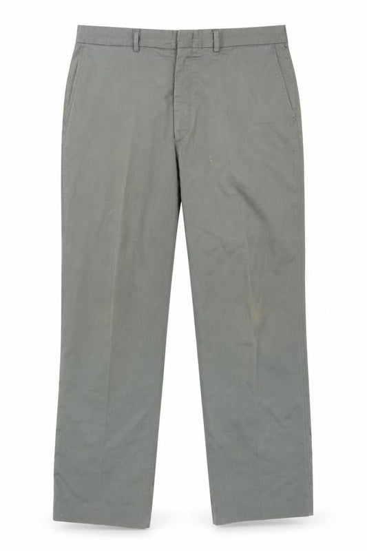 Lands' End Mens Green Polyester Chino Trousers Size 40 in L32 in Regular Zip