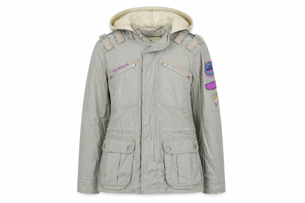 Debenhams Womens Green Jacket Size 10 Zip - Hooded Lightweight