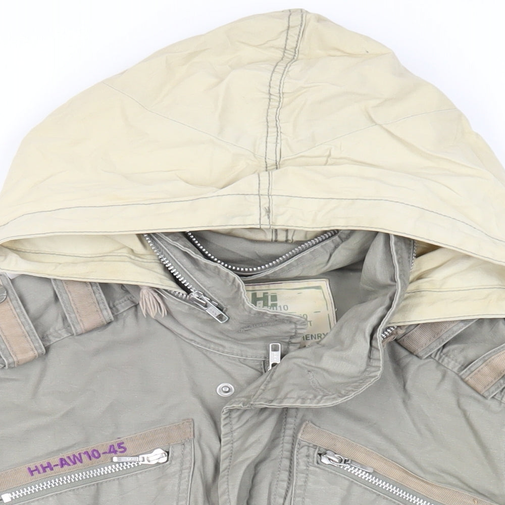 Debenhams Womens Green Jacket Size 10 Zip - Hooded Lightweight