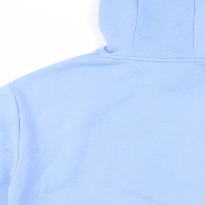 Preloved Stranger Things Mens Blue Polyester Pullover Hoodie Size XS - Logo Pockets - Label