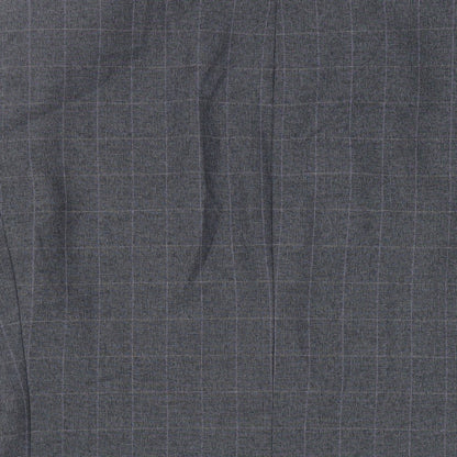 Next Mens Grey Plaid Polyester Jacket Suit Jacket Size 40 Regular