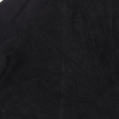 St Bernard Womens Black Overcoat Coat Size 12 Button - Vintage
