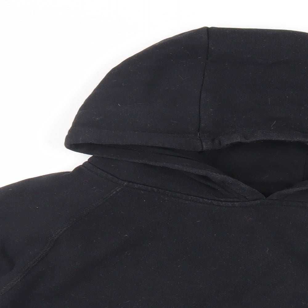 USA Pro Womens Black Cotton Pullover Hoodie Size 8 Pullover