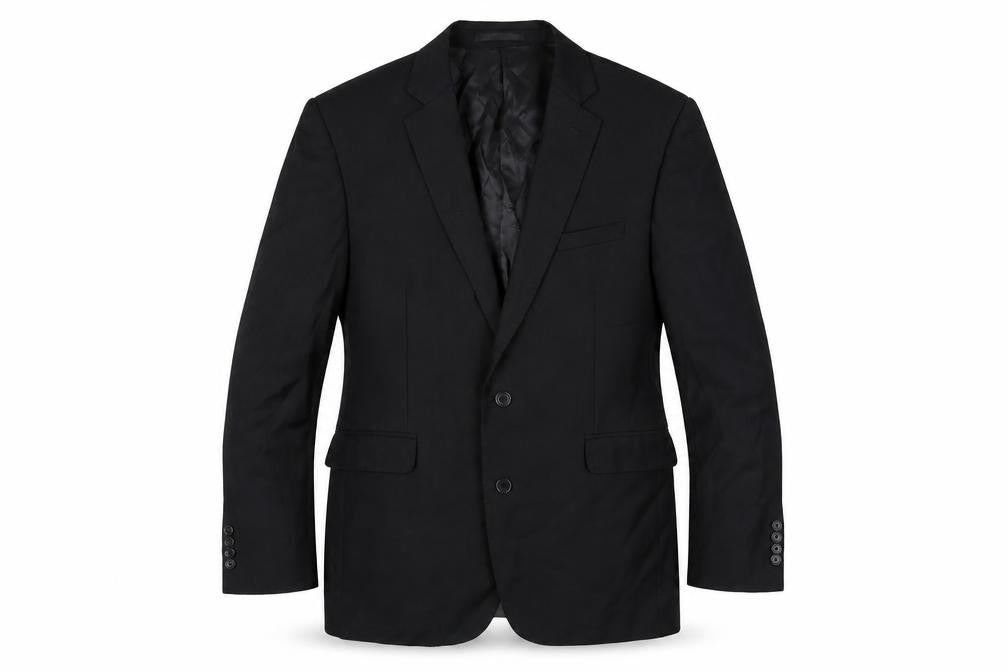 Cerruti Mens Black Wool Jacket Suit Jacket Size 44 Regular