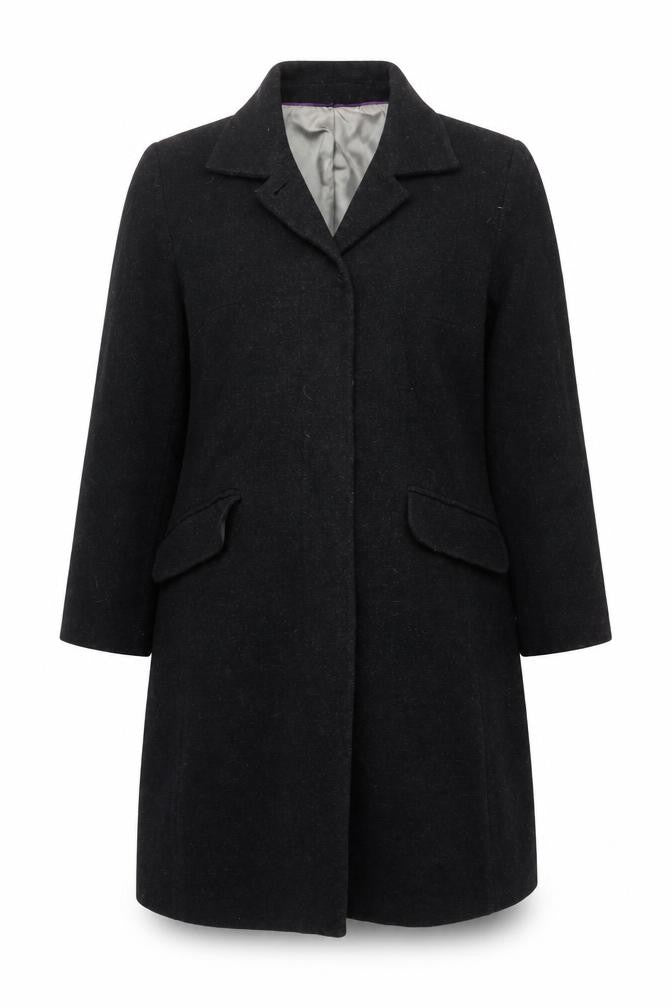 Autonomy Womens Grey Overcoat Coat Size 12 Button