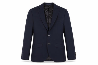 Front view of Autograph men’s blue wool jacket suit jacket, size 36, regular