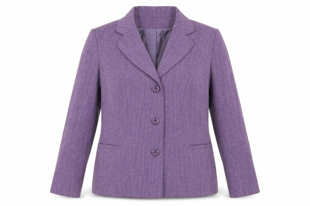 EWM Womens Purple Jacket Blazer Size 16 Button