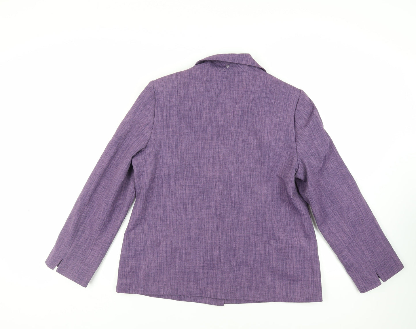 EWM Womens Purple Jacket Blazer Size 16 Button