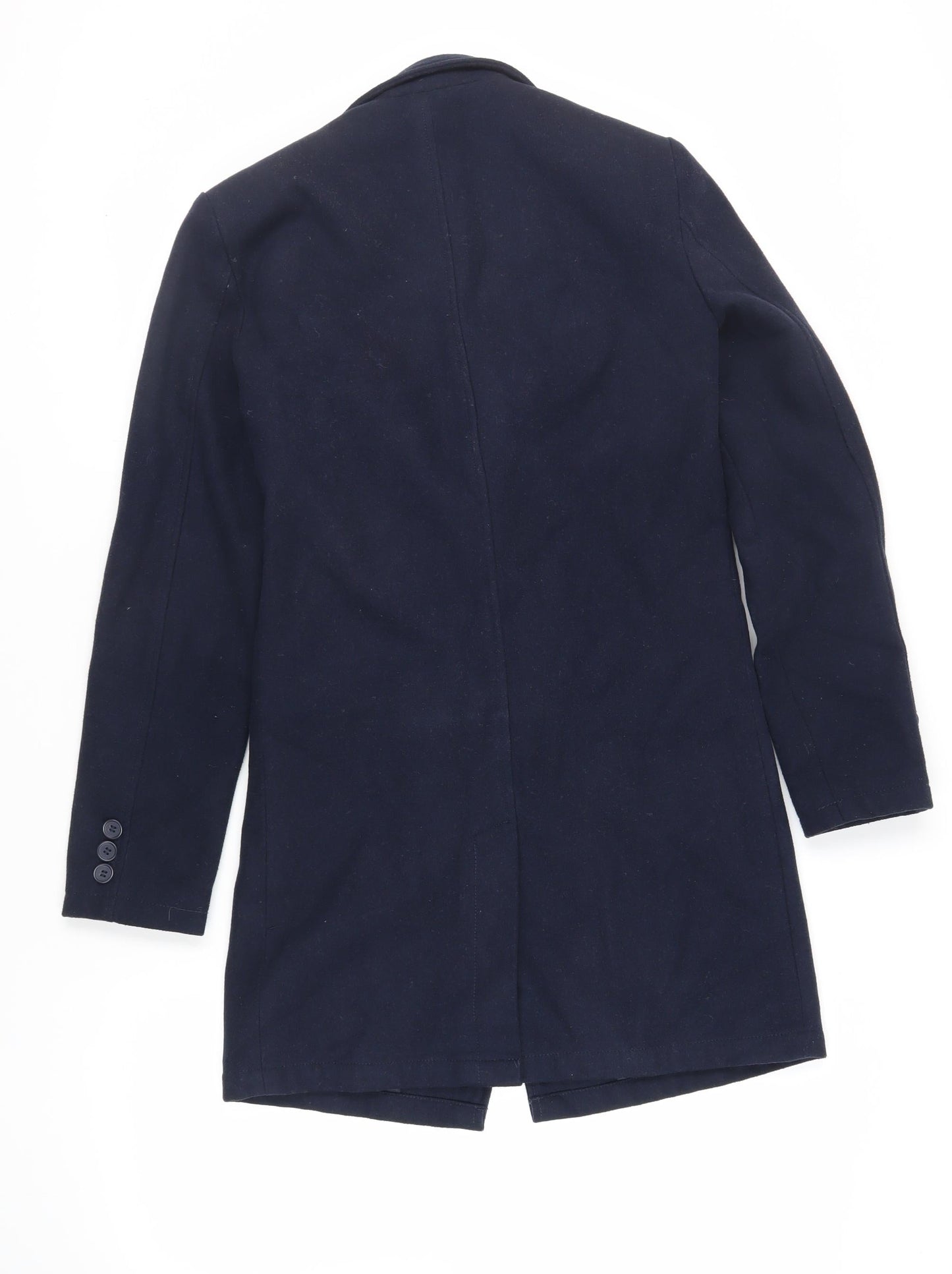 Another Influence Womens Blue Overcoat Coat Size 2XS Button