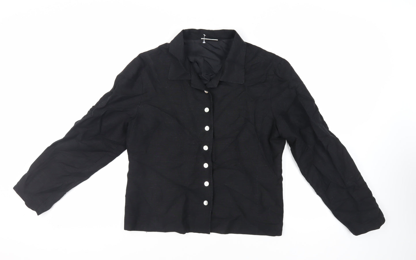 Offshoot Womens Black Jacket Blazer Size M Button - Lightweight