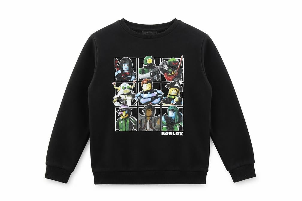 Boys Black Roblox Graphic Pullover Sweatshirt - Size 10Y