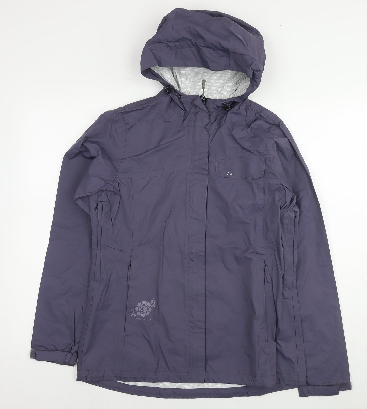 Paradox Womens Blue Rain Coat Jacket Size S Zip