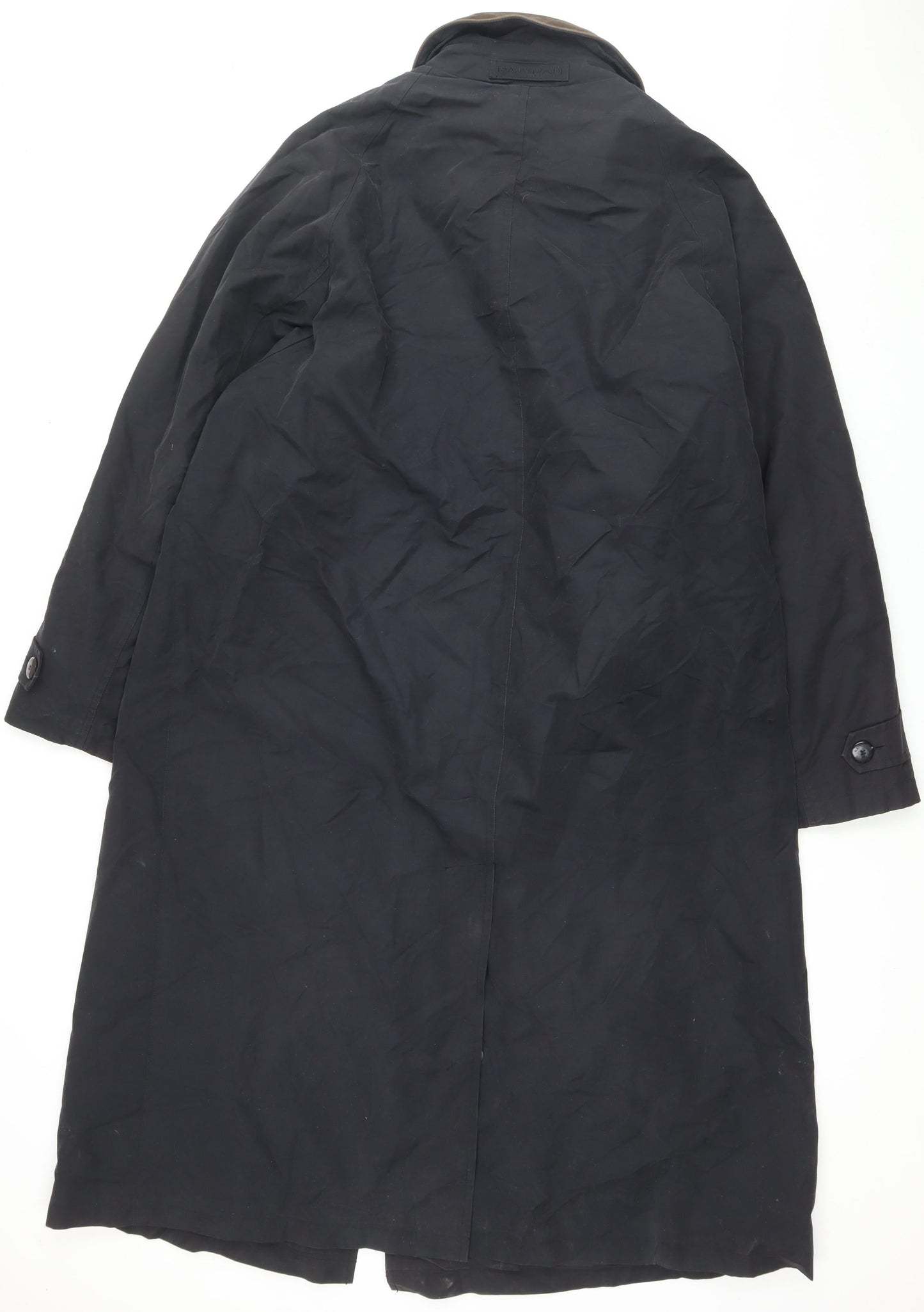 Rainman London Mens Black Pea Coat Coat Size XL Button