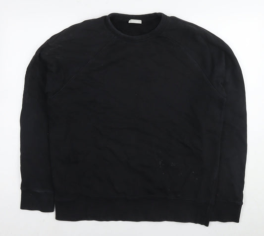 Arket Mens Black Cotton Pullover Sweatshirt Size M