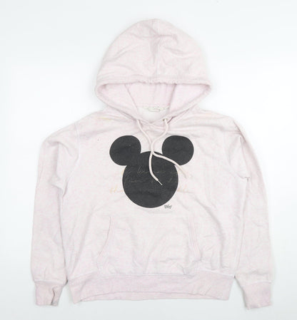 Preloved Disney Womens Pink Cotton Pullover Sweatshirt Size M Pullover - Mickey Mouse - Front