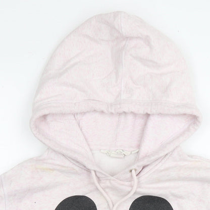 Preloved Disney Womens Pink Cotton Pullover Sweatshirt Size M Pullover - Mickey Mouse - Detail