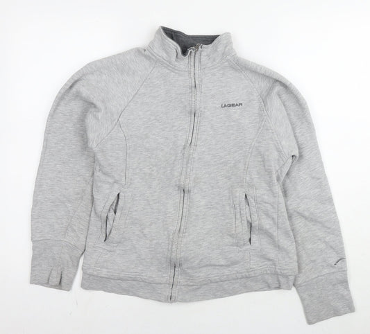 LA Gear Womens Grey Polyester Full Zip Sweatshirt Size 14 Pullover