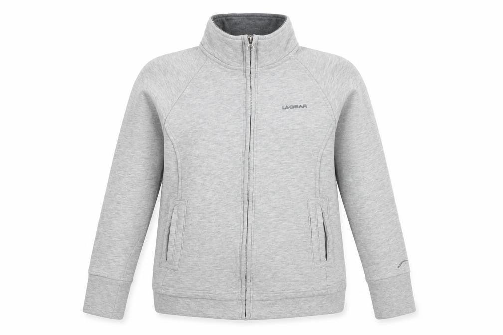 LA Gear Womens Grey Polyester Full Zip Sweatshirt Size 14 Pullover