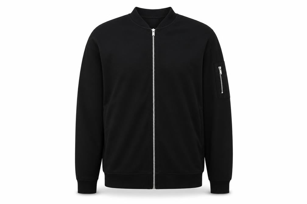 Boohoo Mens Black Cotton Full Zip Sweatshirt Size M